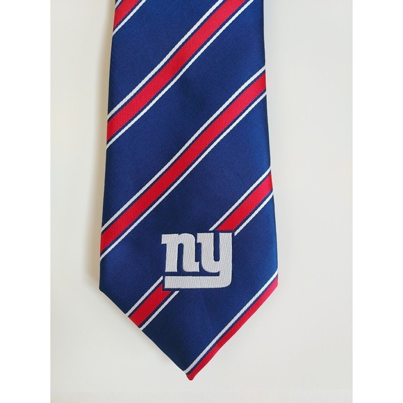 NWT New York Giants NFL Red White & Blue Striped Tie By Eagles Wings - Picture 2 of 7